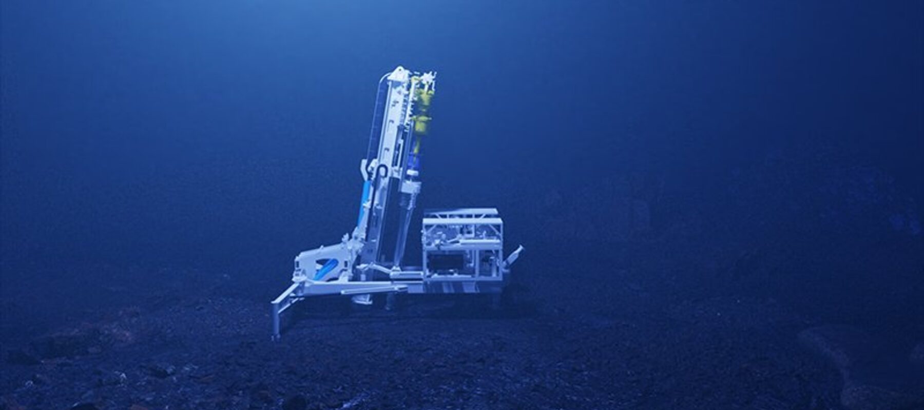 Swift Anchors subsea drill rig on ocean floor